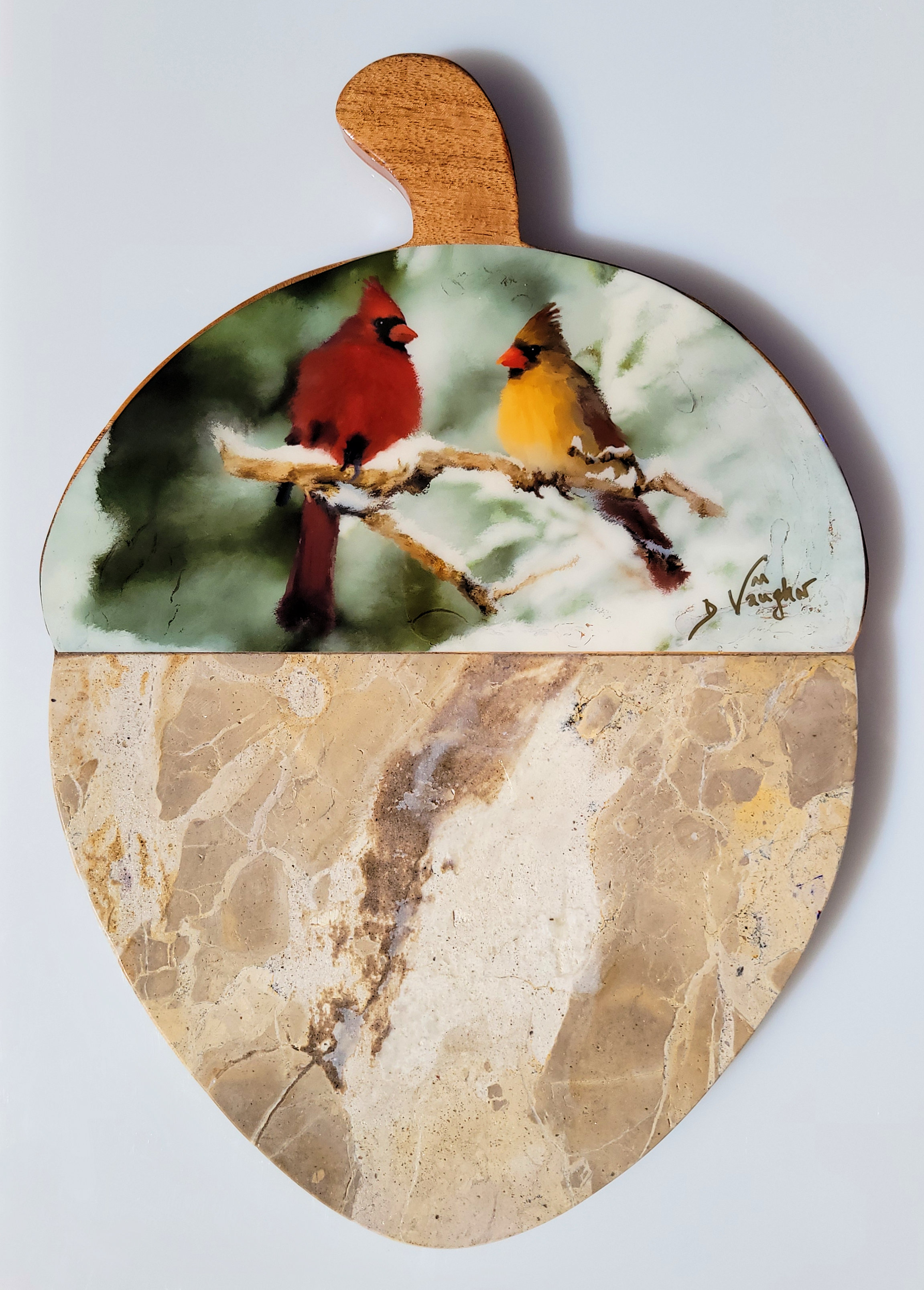 Acorn Wood and Marble Serving Boards